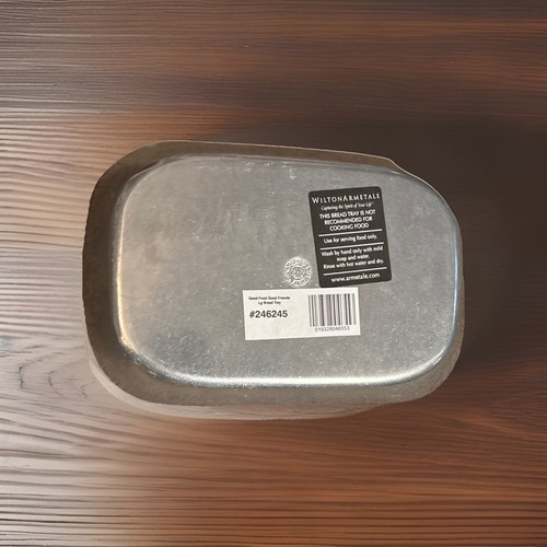 NOS 2008 Wilton Armetale Serveware Bread Tray Good Food Friend Pewter 246245 NEW - Picture 4 of 4