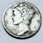 1925-S MERCURY DIME, 90% SILVER, VERY GOOD DETAILS FREE SHIPPING #9191