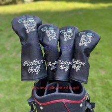 Golf Club Headcovers Driver Fairway Wood Cover Head Cover 135UT Black-