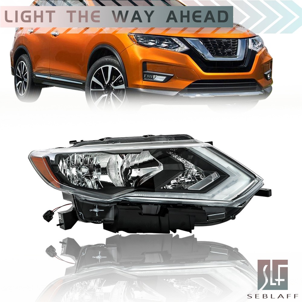 For Nissan Rogue 2017-2019 Halogen LED DRL Headlight Headlamp Right Passenger RH