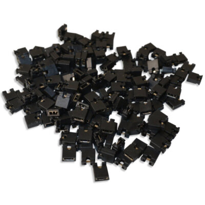 Jumper Stecker Steckbrücke RM2.54mm schwarz Kurzschlussbrücke Platine 5-50 Stück