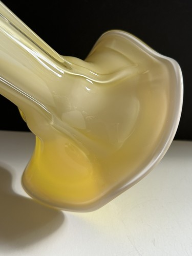 Vintage Hand Blown Art Glass Jack In The Pulpit Trumpet Vase Murano Style 10.5” - Picture 8 of 12