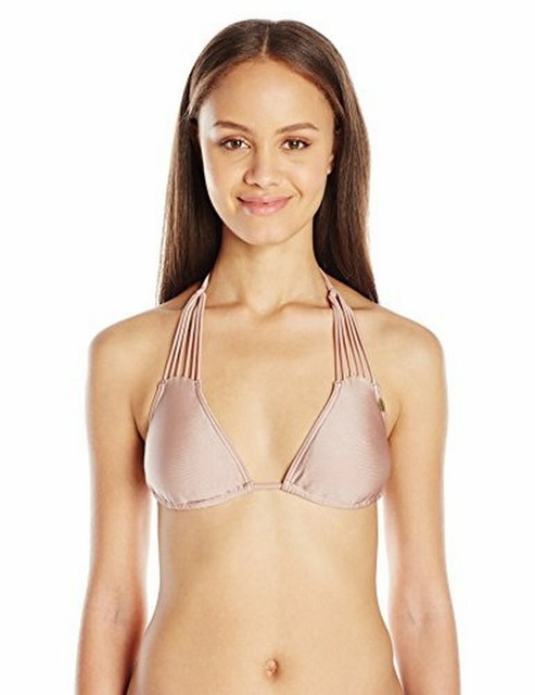 beige triangle bikini