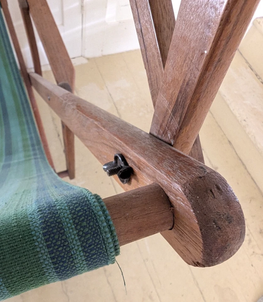 Cadeira de praia antiga - Genuína cadeira a vapor eduardiana vitoriana lounge deck - Imagem 4 de 4