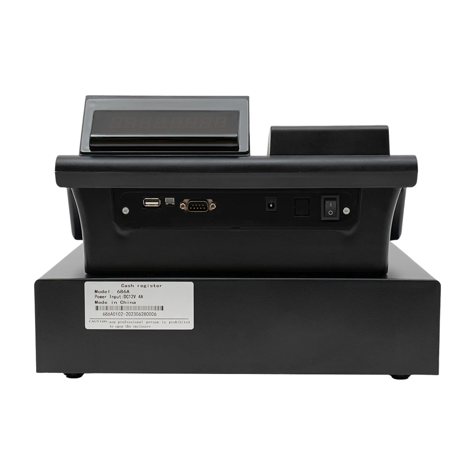 Caja registradora electrónica 48 llaves sistema de gestión de efectivo con impresora térmica EE. UU. Foto 4 de 4