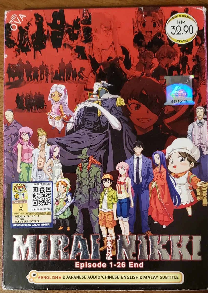 Mirai Nikki The Future Diary complete DVD Eps 1-26 anime ENGLISH