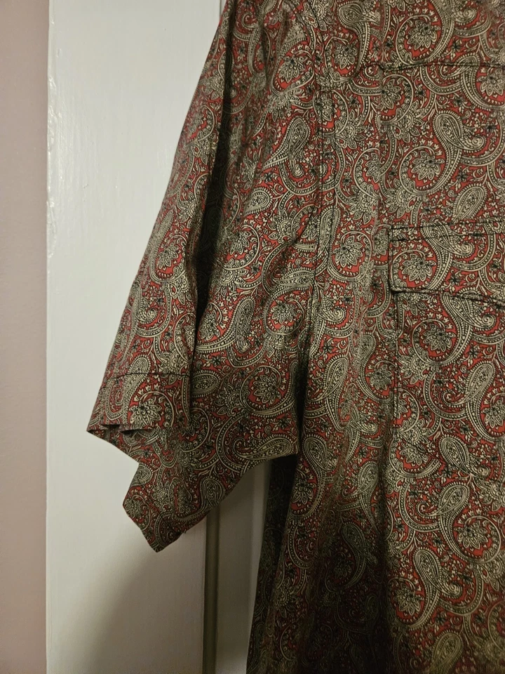 Camisa Wrangler Wrancher Para Hombre Talla 2X/2X Perla Snap Paisley Manga Corta. Foto 4 de 4