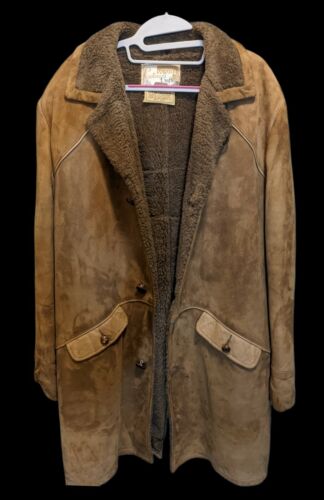 VTG Montgomery Ward Suede Mens Coat - image 1