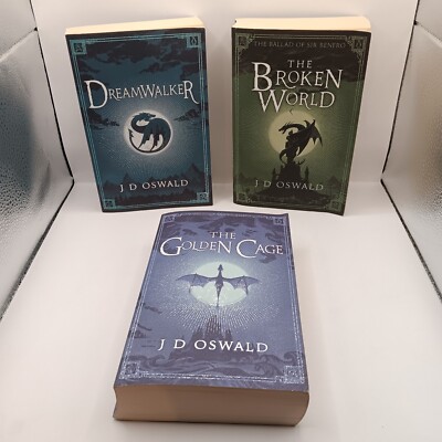 3x J.D. Oswald Books Collection Dreamwalker, Broken World, Golden Cage