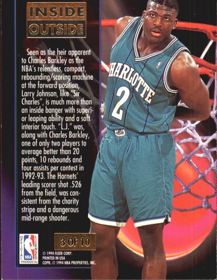 1993-94 Ultra Inside/Outside #3 Larry Johnson - NM-MT | eBay