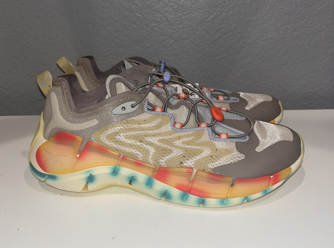 New Reebok X Brain Dead Zig Kinetica II Paper Lemon Glow Men  display picture 3