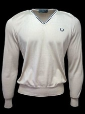 Fred Perry men's casual sweater extras thin cotton beige 8912 size M