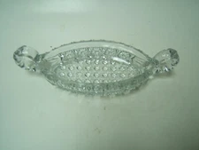Imperial Glass 495 Clear Gondola Relish Tray / Pickle Dish Excellent Nucut 9"