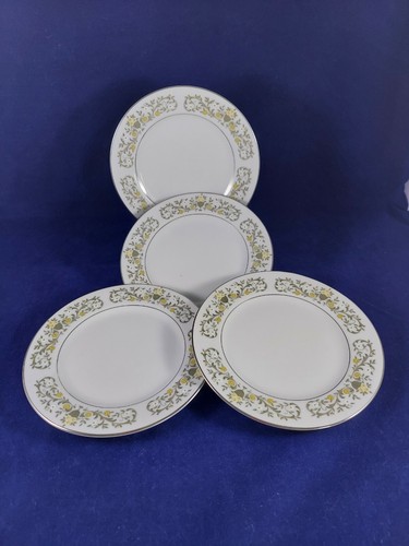 VINTAGE STERLING FINE CHINA FLORENTINE JAPAN. 4 BREAD & BUTTER PLATES BEAUTIFUL. - Picture 4 of 7