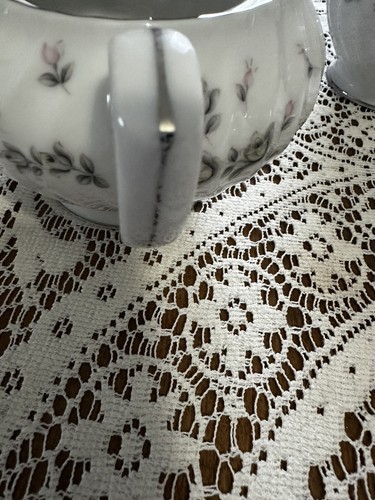 STYLE HOUSE FINE CHINA PICARDY (PLATINUM) Creamer / Sugar Bowl With Lid Japan - Picture 9 of 21