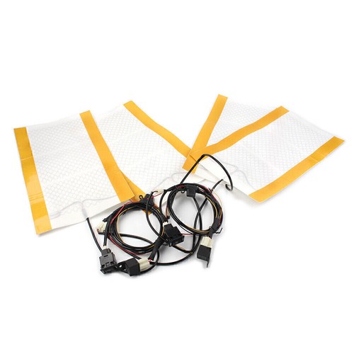 12V Carbon Fiber Car Seat Heat Pads Kit Round Switch Cushion Set Universal - Imagen 4 de 10