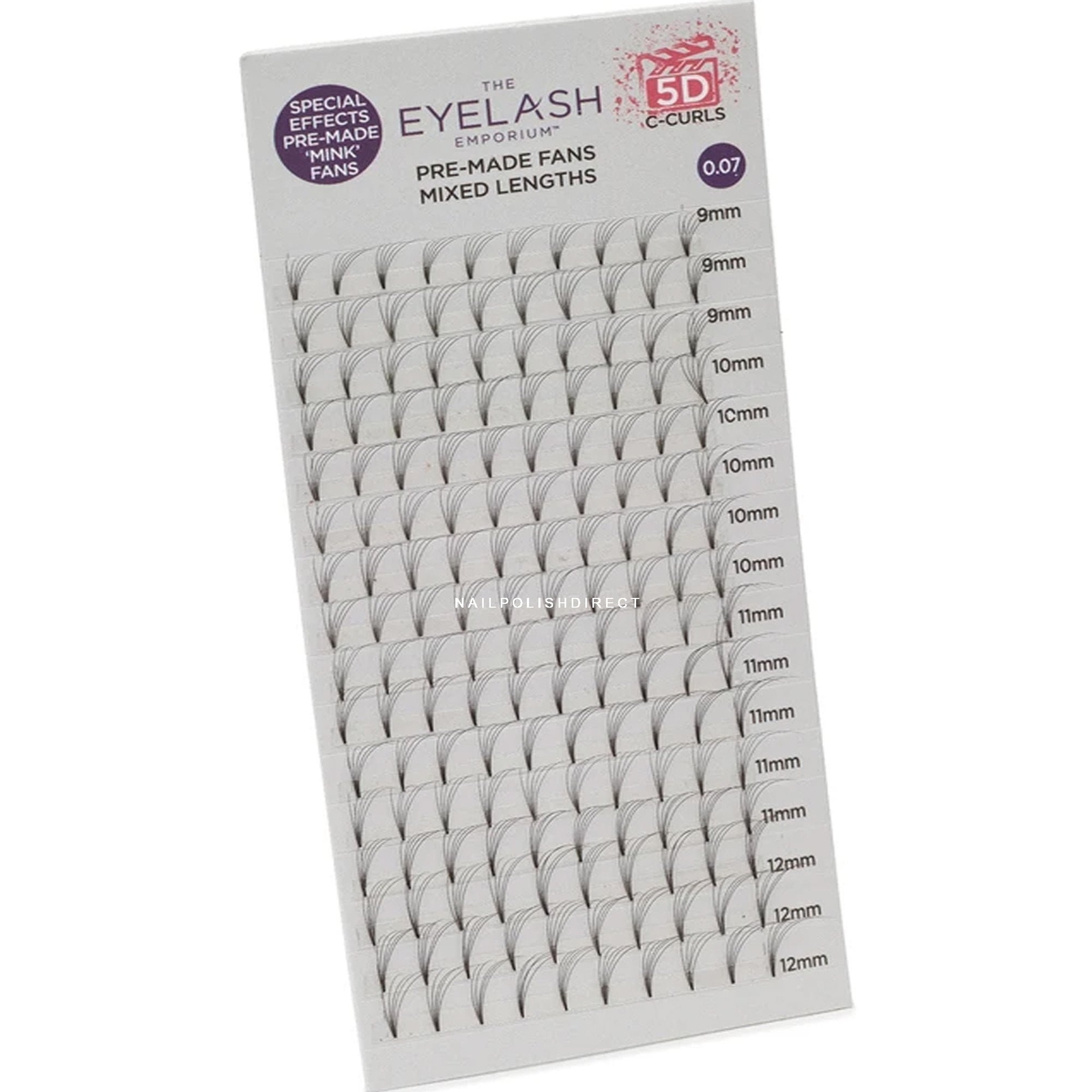Eyelash Emporium Mink Fan Lashes Individual Lengths 9-12mm (0.07) - 5D & C Curl