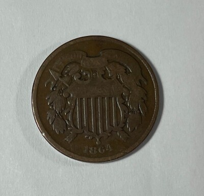1864 2C (#18557) VG nice Repunched date
