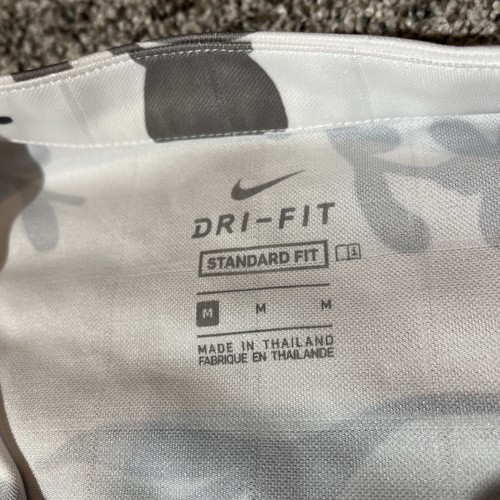 Nike dri-fit Golf WOMEN Tshirt Medium white floral, short sleeve - Logo- NWT - Picture 5 of 9