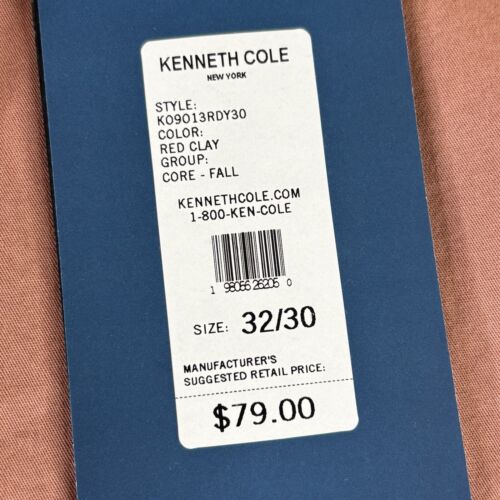 Kenneth Cole Cargo Pants Mens 32x30 Techni Cole Red Clay Tapered Fit New $79 - Picture 4 of 16