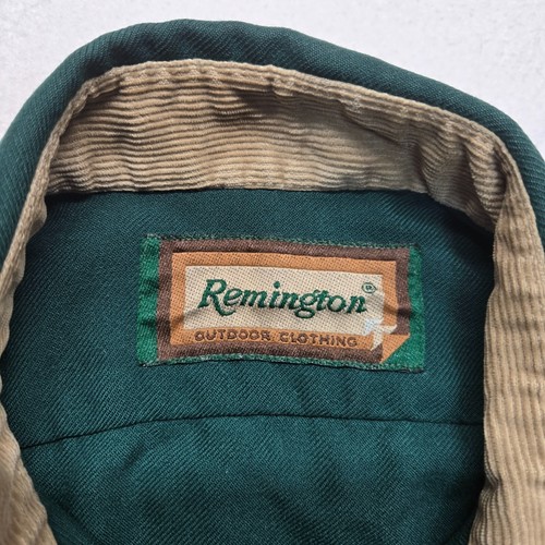 Vintage 90s Remington Shooting Hunting Button Down Green Shirt Men's Large - Bild 3 von 7