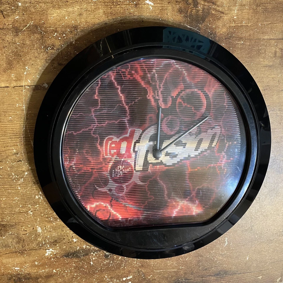 Vintage Y2K DR PEPPER RED FUSION WALL CLOCK Rare Collectible Lenticular READ DES - Image 2 of 4