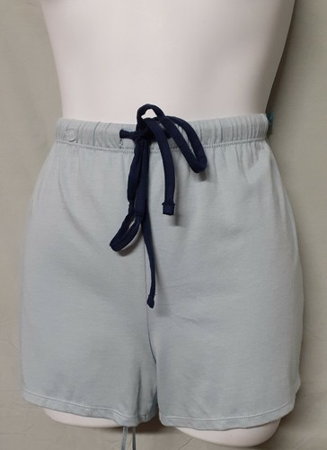 ALFANI Blue Lounge Sleep Pajama Set Short Sleeve Shorts Size Medium 44" Bust - Picture 3 of 4