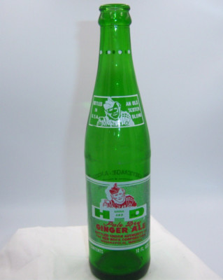 1969 H and D Ginger Ale Red Rock Bottling Co Savannah Ga ACL  10 Oz Soda Bottle