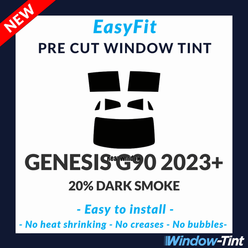 EasyFit Static Pre Cut Window Tint For Genesis G90 2023 20% Dark Rear - Picture 1 of 3