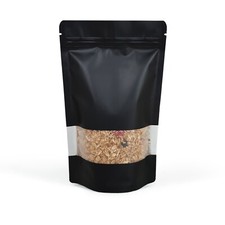 Window Matt Finish Mylar Bag Stand Up Pouches Food Grade Heat Seal Zip Lock