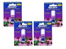 4 Pack - RELEEV 1-Day Cold Sore Symptom Treatment 1 mL (.034 oz)
