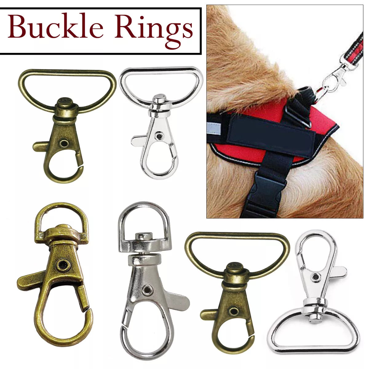 2pcs Metal Swivel Trigger Lobster Clasp Snap Hook Key Chain Ring Dog Collar  DIY