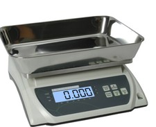 Kontrollwaage geeicht Edelstahlwarenschale - geeichte Ladenwaage 