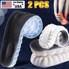 2*4D Cloud Technology Super Soft Comfort Insoles  U-Shape Memory Foam Comfortble