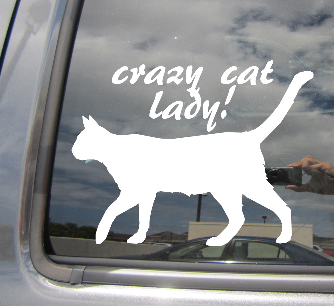 Crazy Cat Lady Car Decal