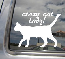 Crazy Cat Lady - Funny Humor Kitten - Car Auto Vinyl Die-Cut Decal Sticker 01011