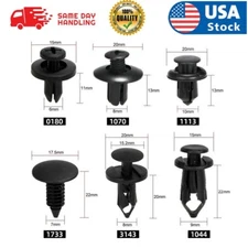 100PCS Bumper Clips FENDER TRIM Car Auto Push Pin Rivet FASTENER PANEL Retainer