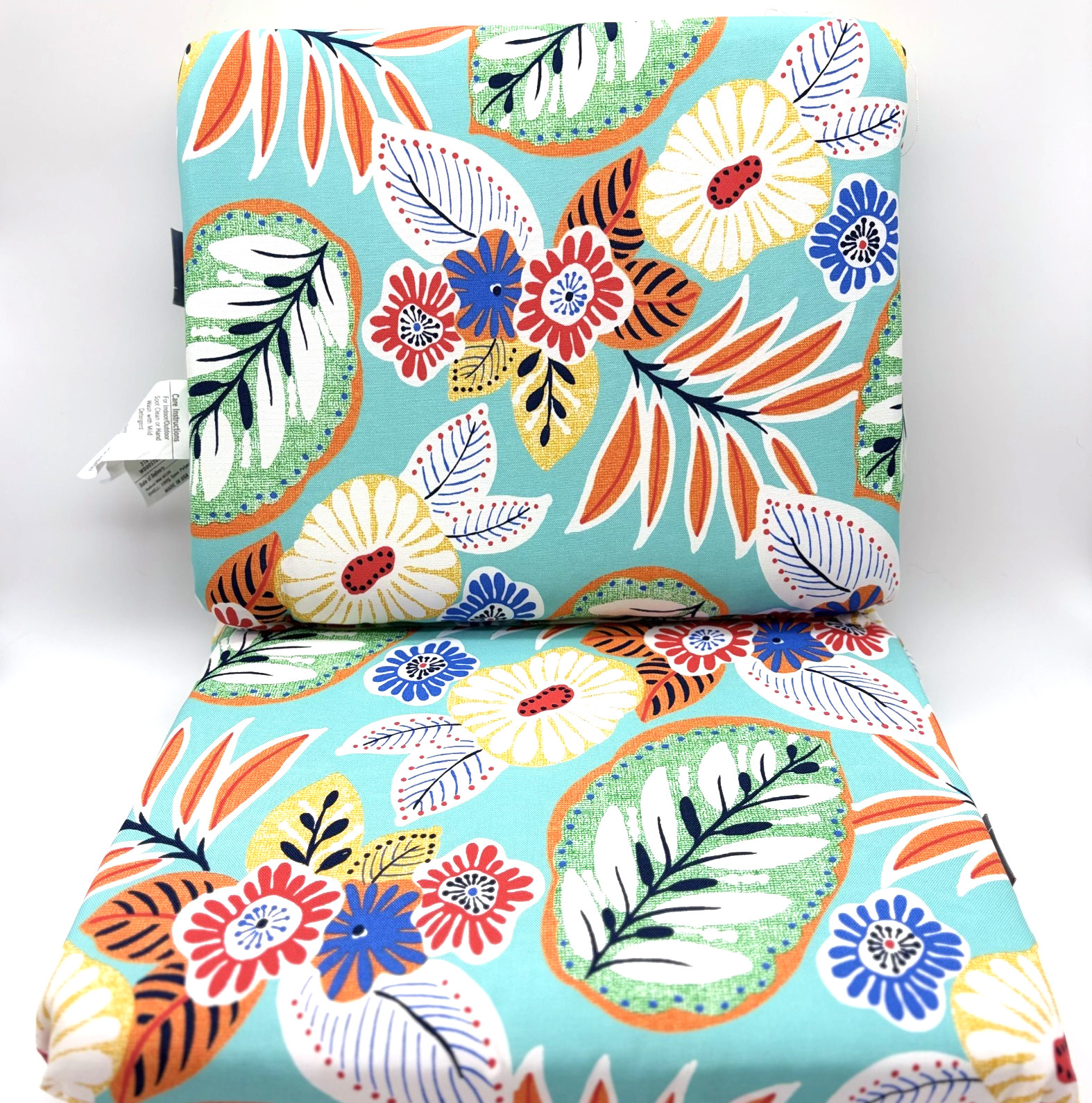 Seat Marlow Set Of 2 Aqua/orange