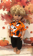 18 Inch BOY Doll Clothes -Handmade Halloween Set Fits Our Generation, My Life
