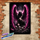 Gothic Fallen Angels Retro Iron Sign Vintage Living Room Metal Tin Decor