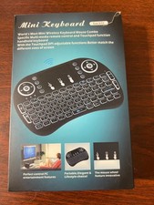Mini Wireless Keyboard Mouse Combo Backlit Handheld Remote with Touchpad