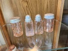 4 Vintage Pink Depression Glass Salt &Pepper Shakers