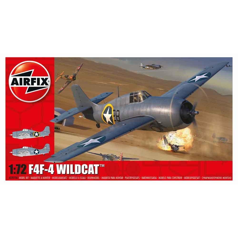 Airfix F4F-4 Wildcat Model Aircraft Kit A02070A Scale 1/72