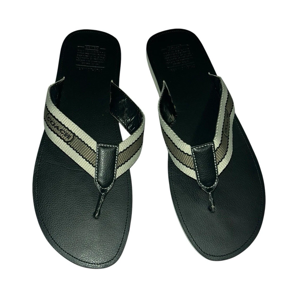 Coach M Black Sandals for Men for sale | eBay