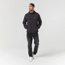 Mens Crinkle Nylon Windbreaker Streetwear Zip Pockets Lightweight Urban Coat