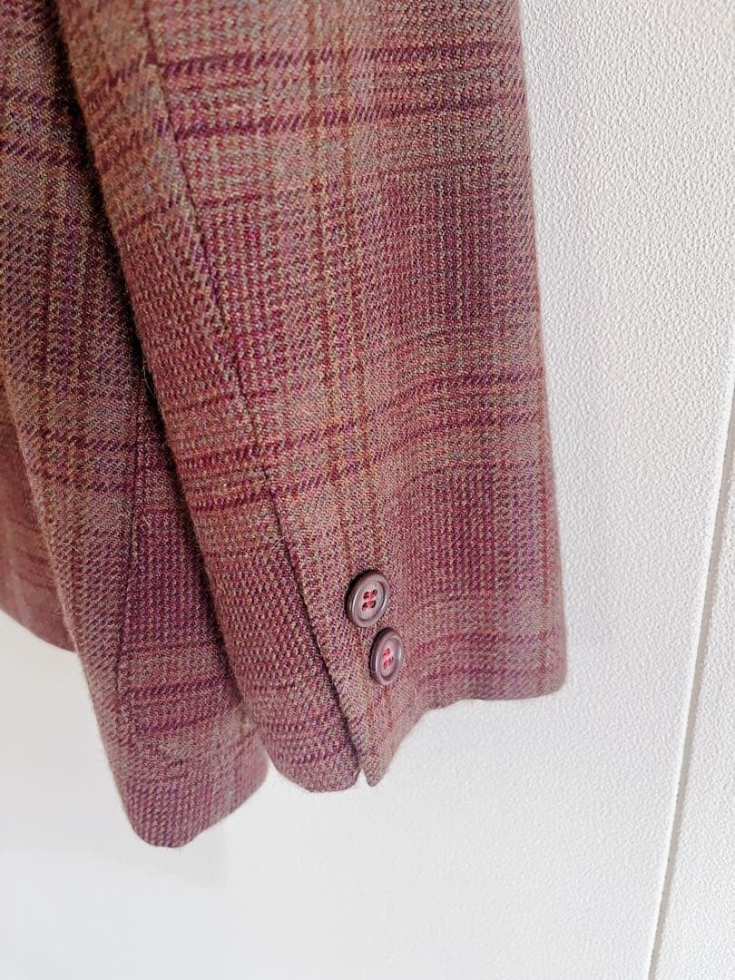 Cacharel Wool Jacket Check Pattern Tailored Jacke… - image 6