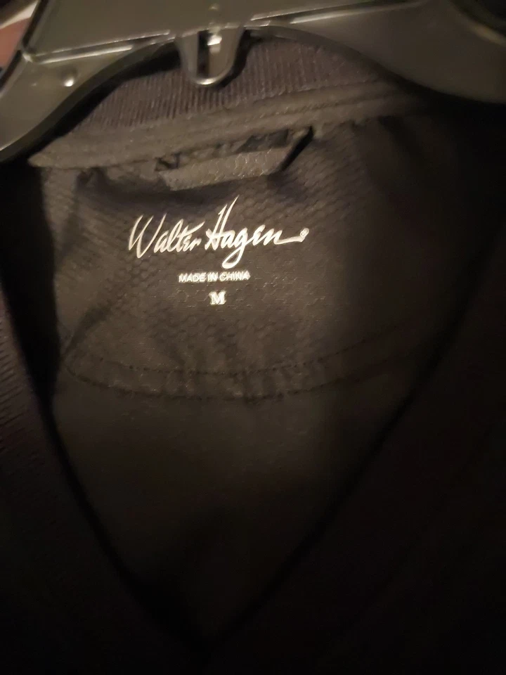 Chaleco Pullover Walter Hagen Negro Golf Cuello en V Para Hombre Talla Mediana  Foto 2 de 4