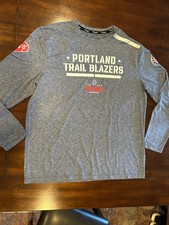 Portland Trail Blazers Long Sleeved Shirt Fanatic Brand Men’s XL Gray, Fan Gear