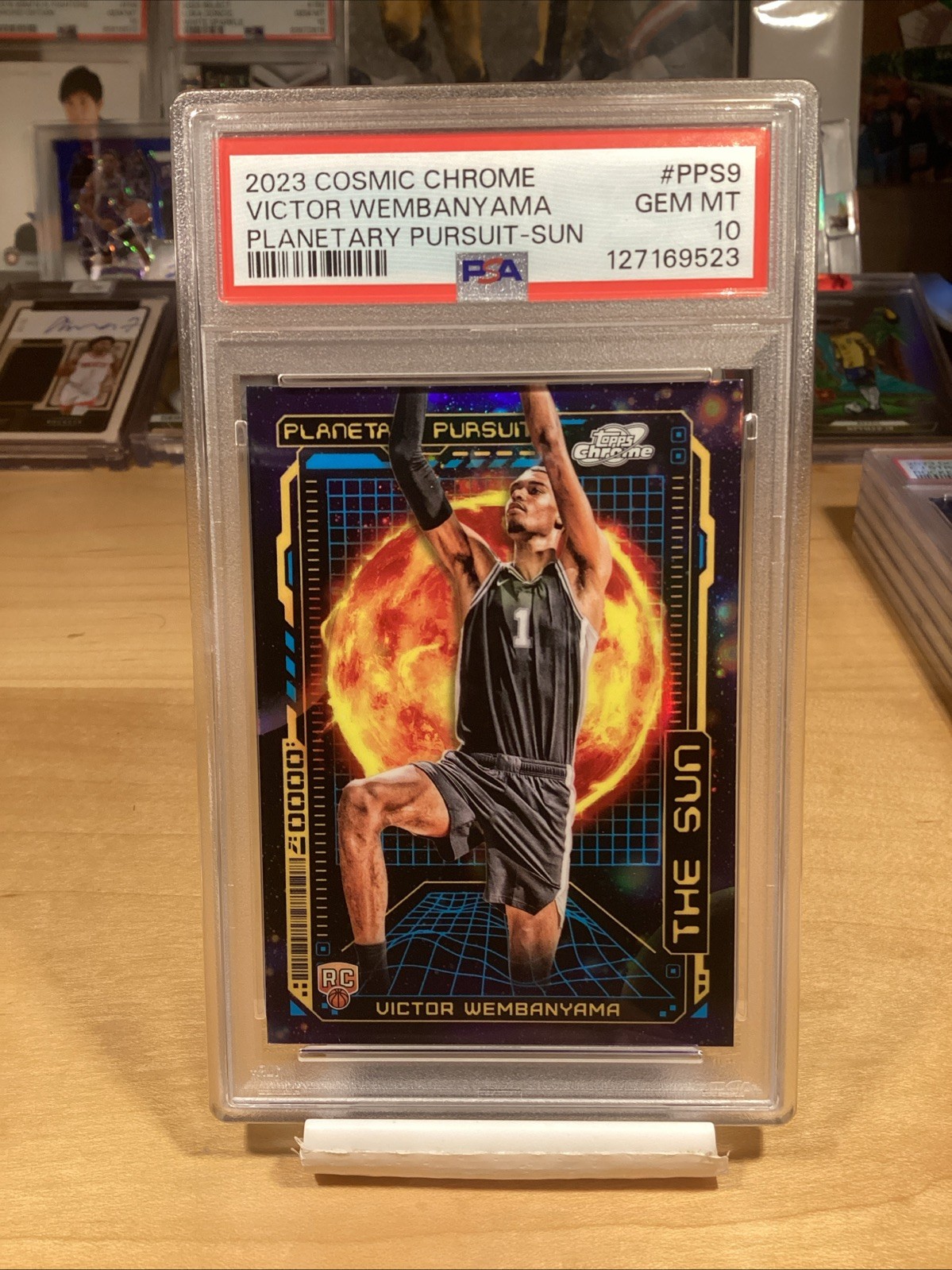 Victor Wembanyama 2023 Cosmic Chrome Planetary Pursuit Sun #PPS9 Rookie - PSA 10