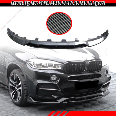 For BMW F15 X5 M Sport 2014-2018 GT Style Carbon Look Front Bumper Lip Splitter